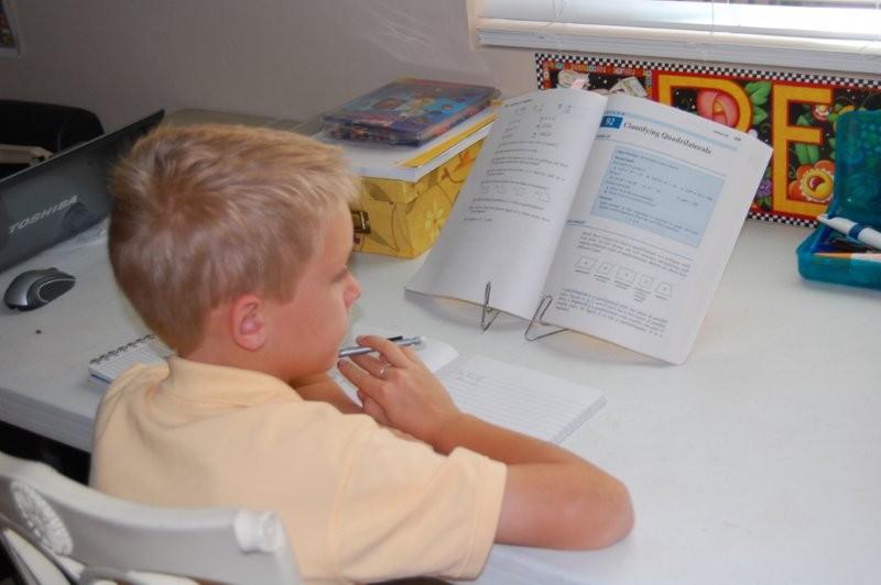 ...and Daniel worked on his math.