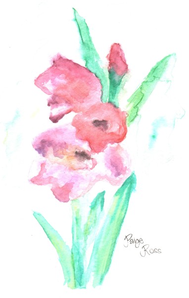 Flower watercolor by Paige Ross