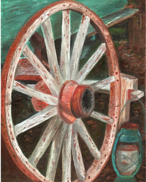wheel oil painting