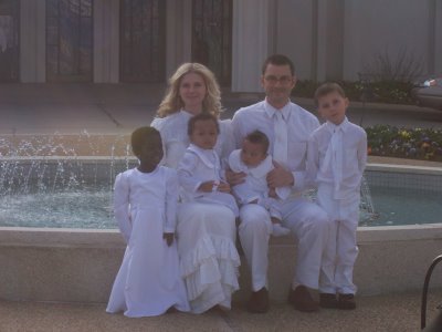 Shannan and Joe at temple.JPG